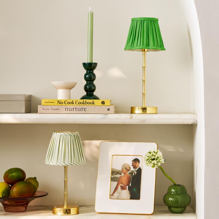 Bamboo Lamp Base Matt Gold 25cm