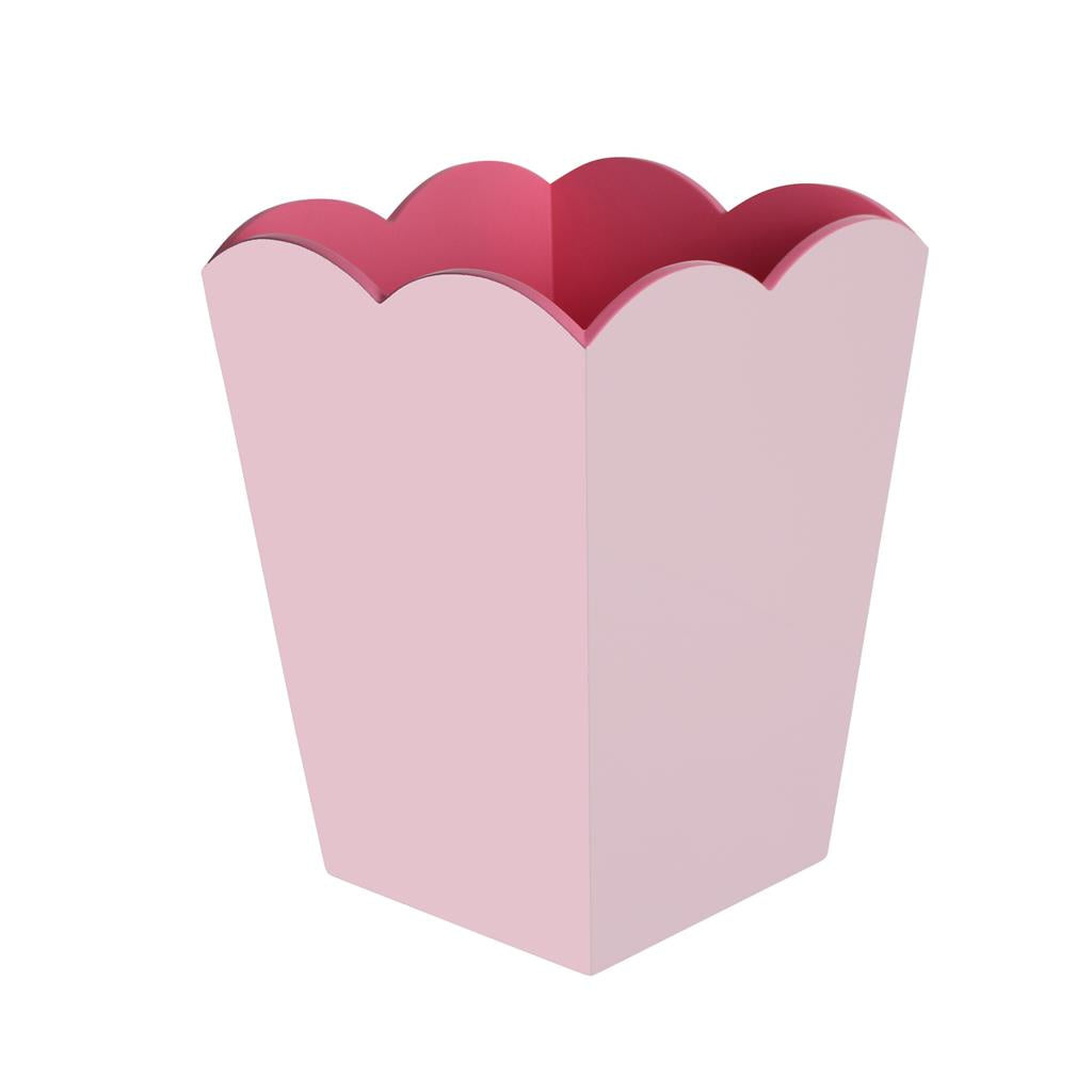 Scalloped Lacquer Bin – Pink & Watermelon