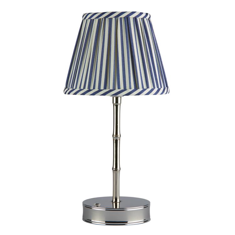 Bamboo Rechargeable Lamp Base Silver 25cm