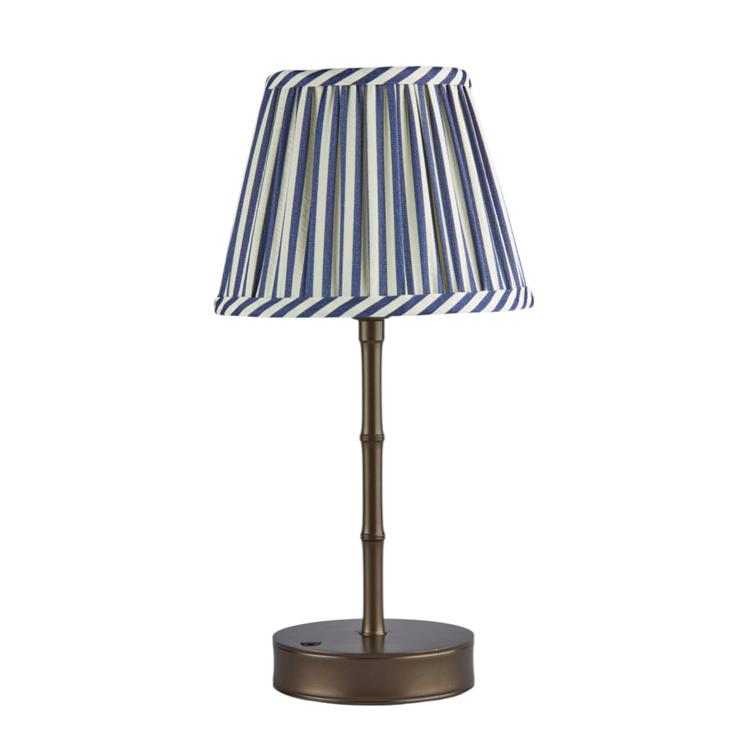 Bamboo Rechargeable Lamp Base Bronze 25cm