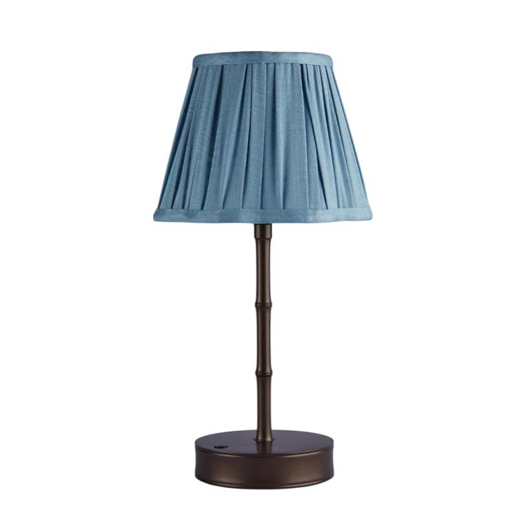 Bamboo Rechargeable Lamp Base Bronze 25cm