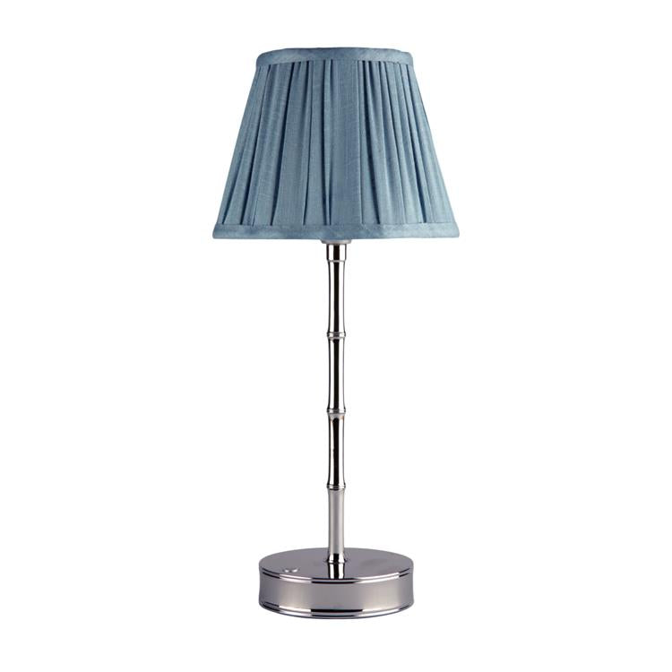 Bamboo Rechargeable Lamp Base Silver 30cm