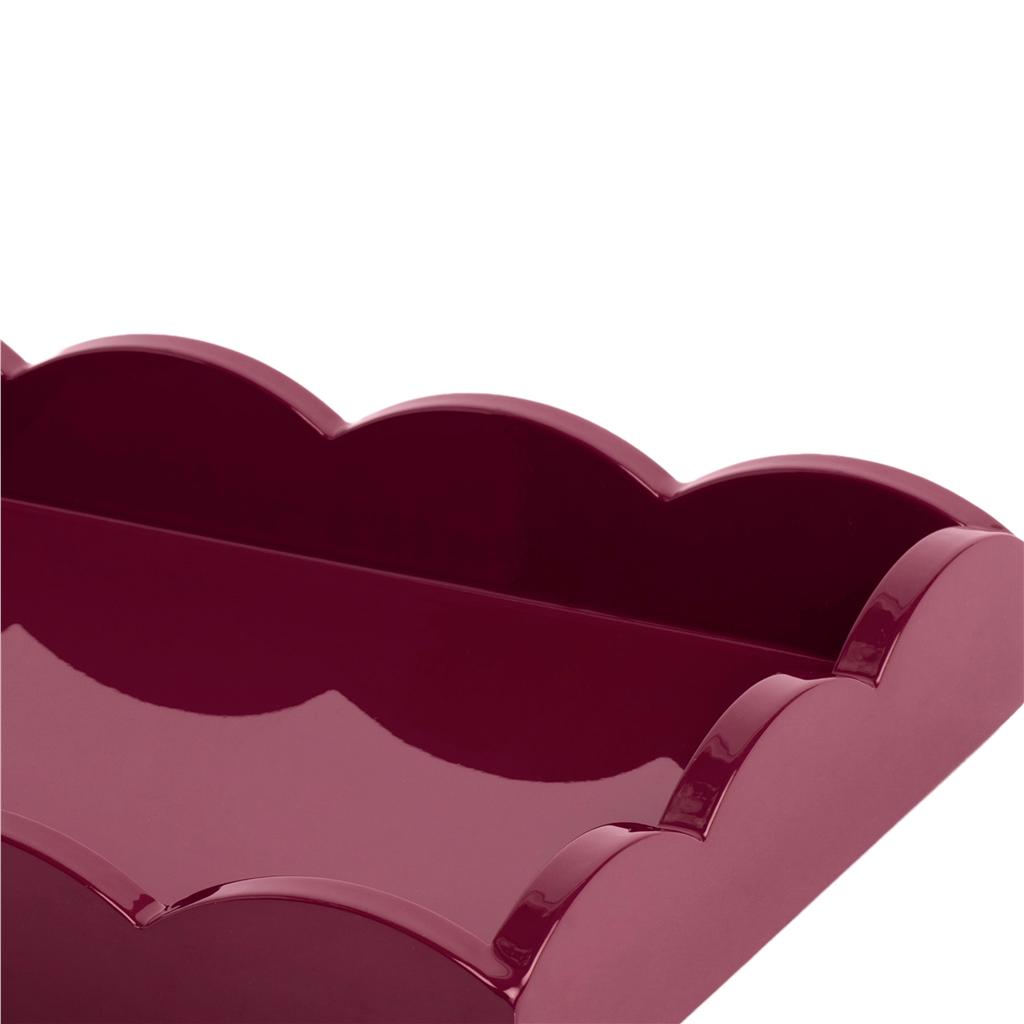 11x8 Scalloped Tray Cherry