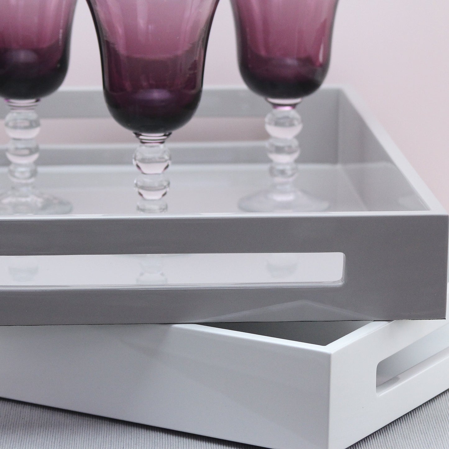 Lacquered White Tray