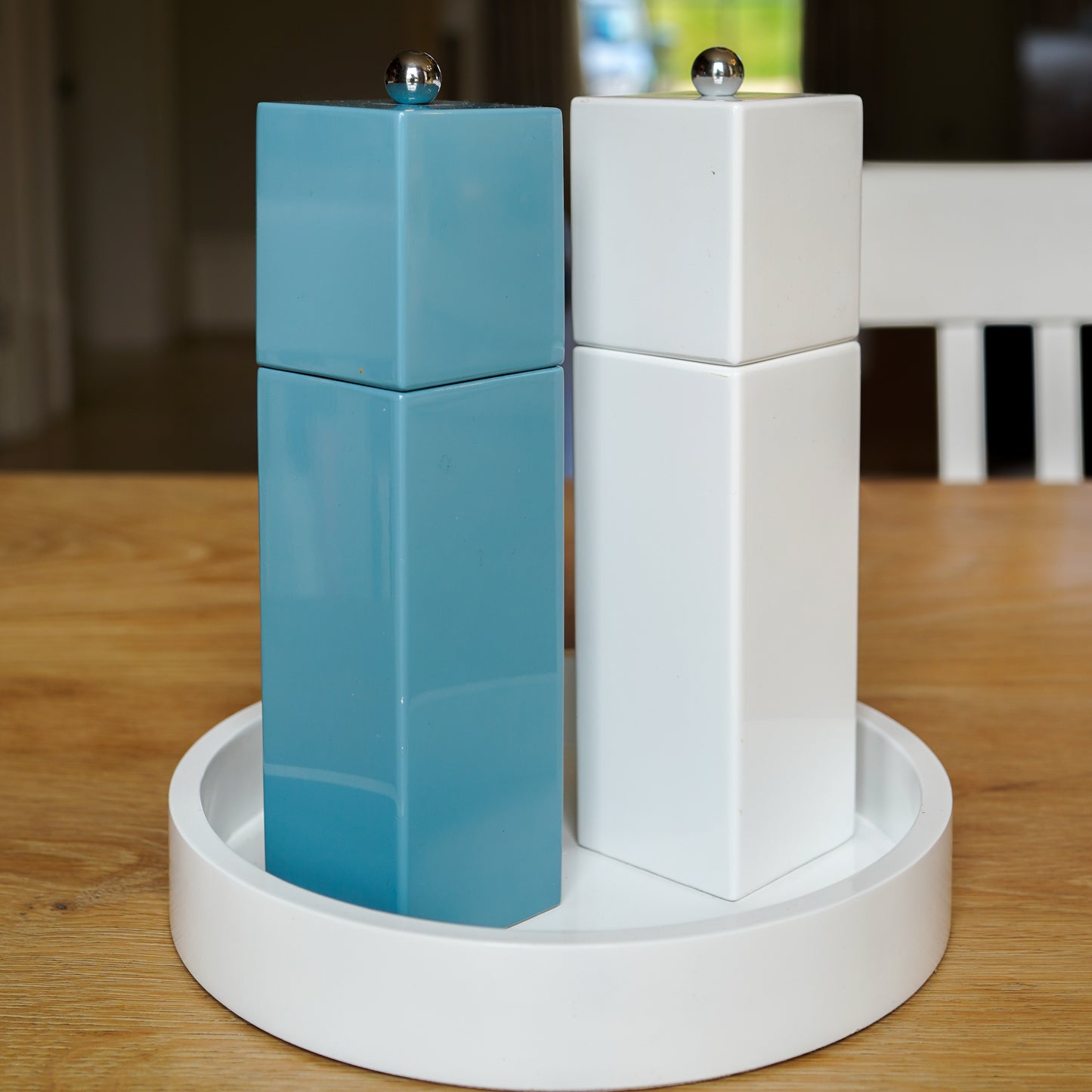 Chambray Square Pillar Salt or Pepper Mill
