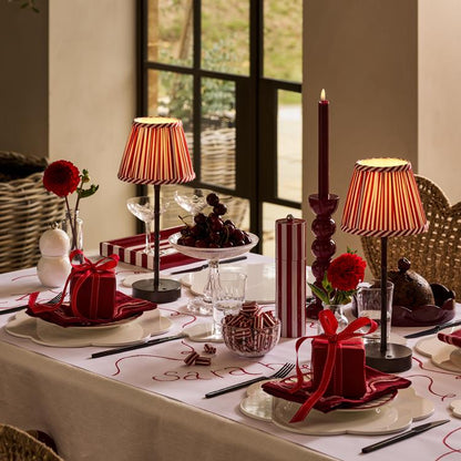 Empire Lampshade Red Stripe 16cm