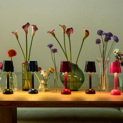 Scallop LED Lamp Chocolate 28cm