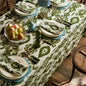 Ikat Khaki Linen Tablecloth