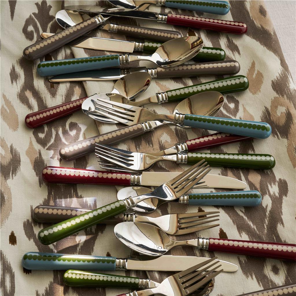 Chambray & Khaki Bobbin Cutlery - 16-Piece Set