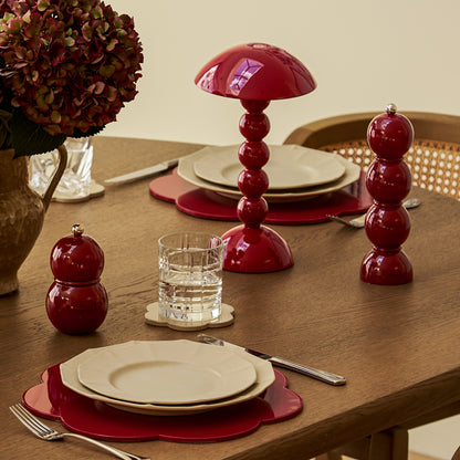 Cherry Lacquer Bobbin Salt or Pepper Mill