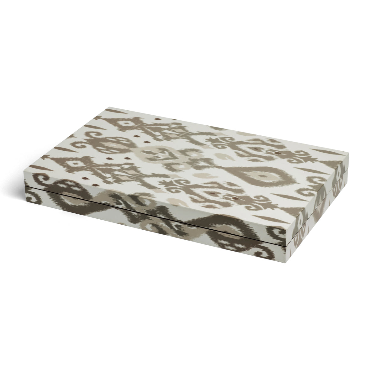 Ikat Mink Lacquered Backgammon Set