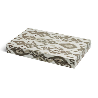 Ikat Mink Lacquered Backgammon Set