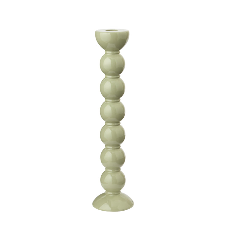 Extra Tall Sage Bobbin Candlestick - 33cm