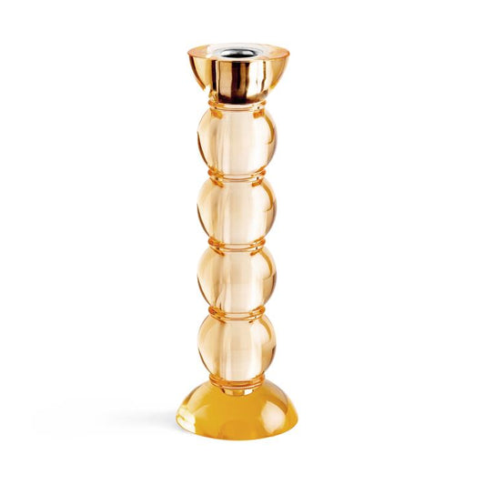 Icy Bobbin Candlestick Orange 23cm