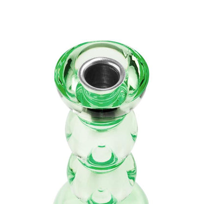 Icy Bobbin Candlestick Green 14cm