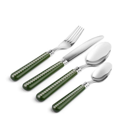 Khaki & Sage Bobbin Cutlery - 16-Piece Set