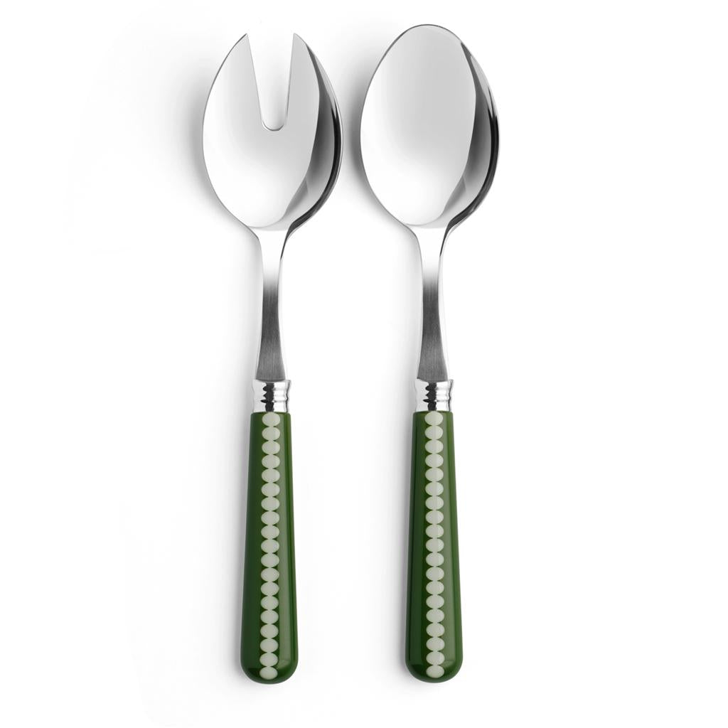 Khaki & Sage Bobbin Salad Servers - 2-Piece Set