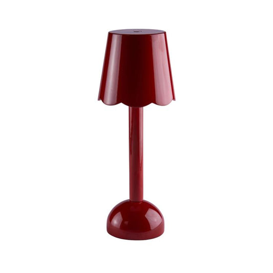 Scallop LED Lamp Burgundy 28cm