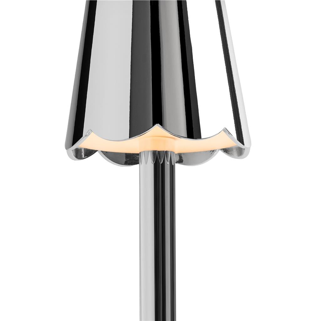 Chrome Rechargeable Bobbin LED Lamp