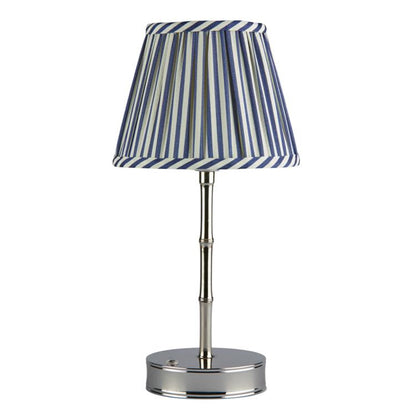 Bamboo Rechargeable Lamp Base Silver 25cm