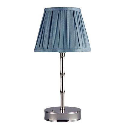 Bamboo Rechargeable Lamp Base Silver 25cm