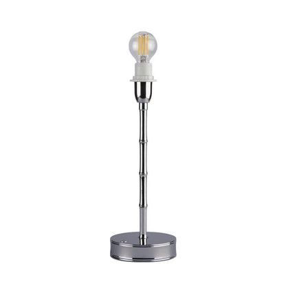 Bamboo Rechargeable Lamp Base Silver 30cm