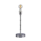 Bamboo Rechargeable Lamp Base Silver 30cm