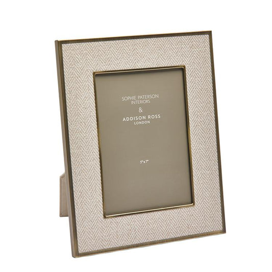 Sophie Paterson Photo Frame Oatmeal Herringbone 5 x 7"