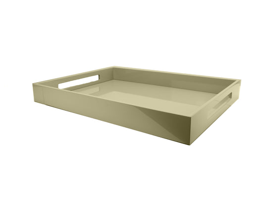 Chiffon Grey Large Lacquered Ottoman Tray