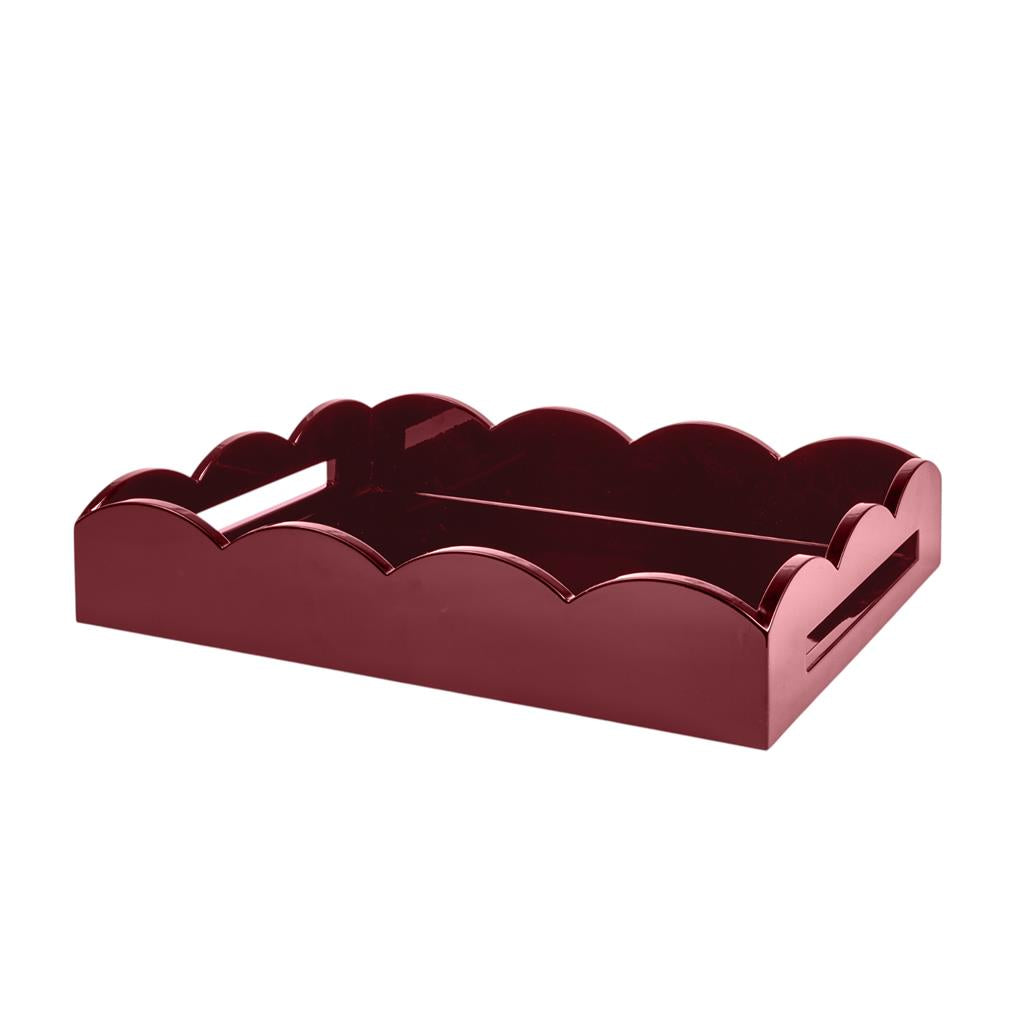 17x13 Scalloped Tray Cherry