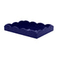 Navy Small Lacquered Scalloped Tray