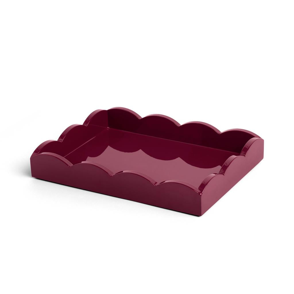 11x8 Scalloped Tray Cherry