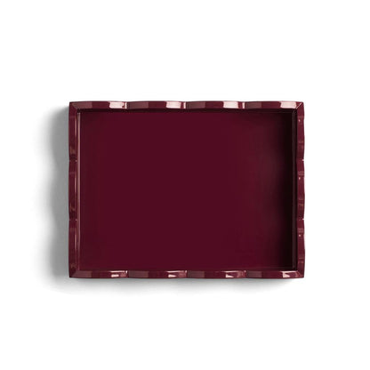 11x8 Scalloped Tray Cherry
