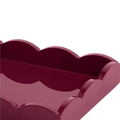 11x8 Scalloped Tray Cherry