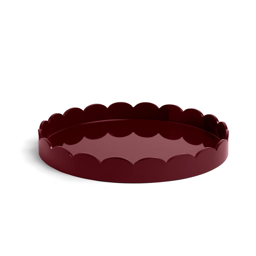 16x16 Scalloped Tray Cherry
