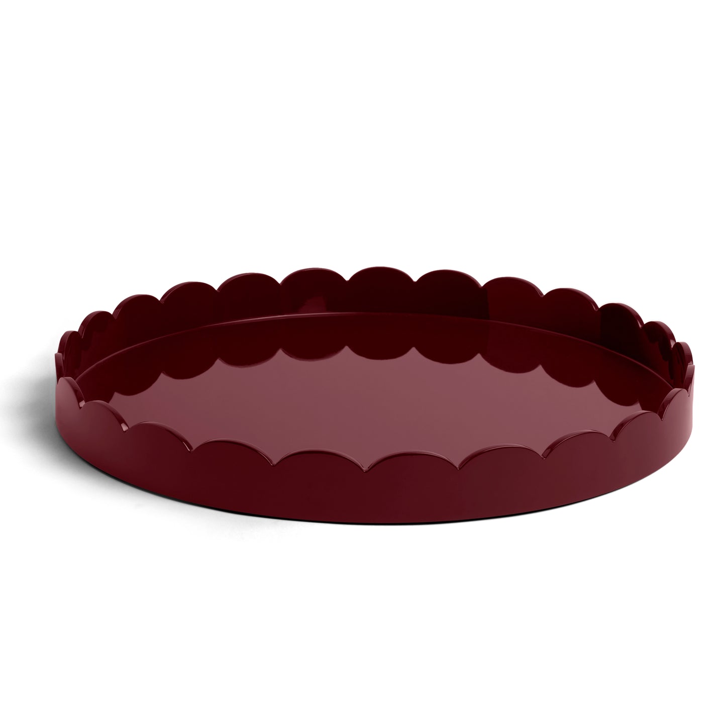 20x20 Scalloped Tray Cherry