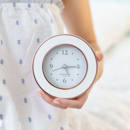 Rose Gold & White Alarm Clock