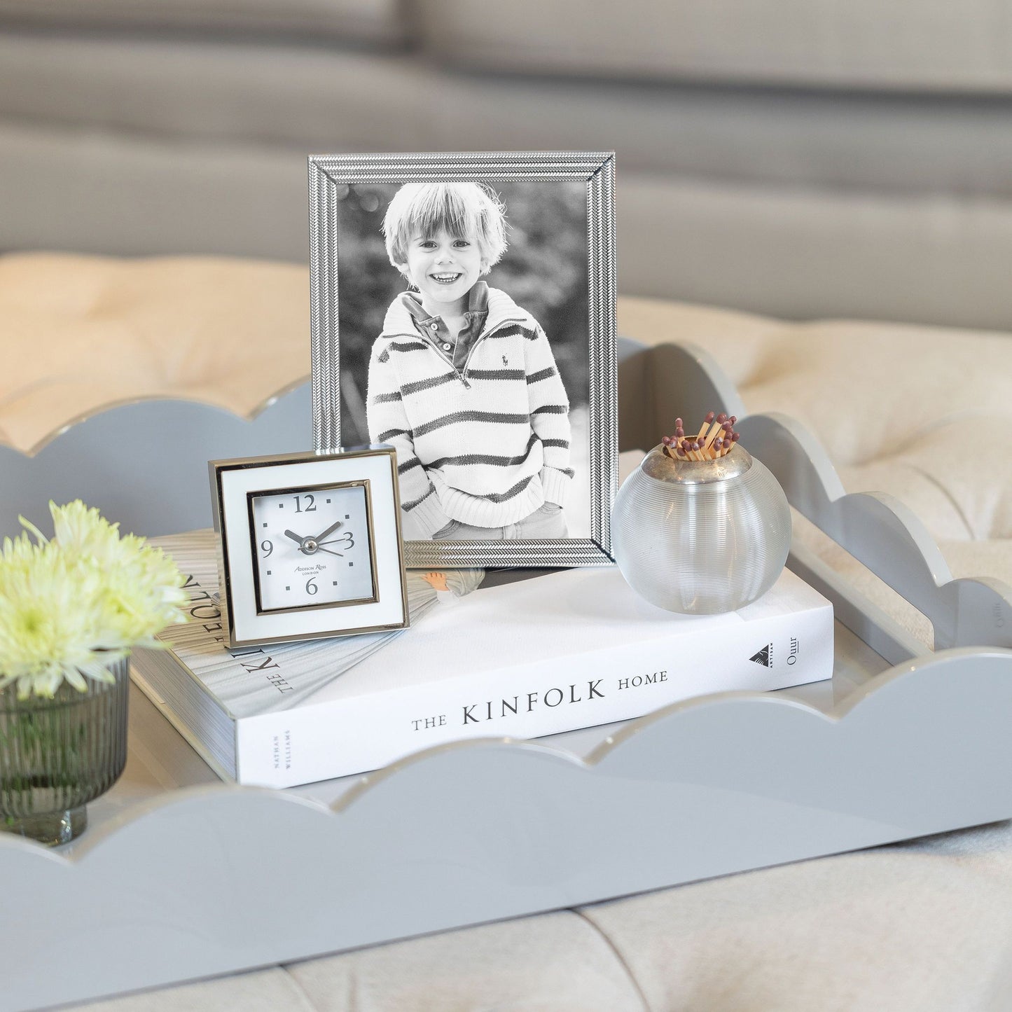 Herringbone Silver Plated Photo Frame