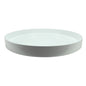 White Round Large Lacquered Tray