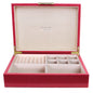 Large Pink Shagreen Jewellery Box with Gold