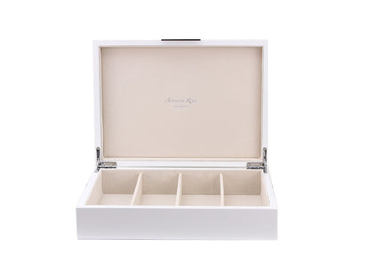 Large White & Silver Glasses Box