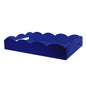 Navy Medium Lacquered Scallop Serving Tray